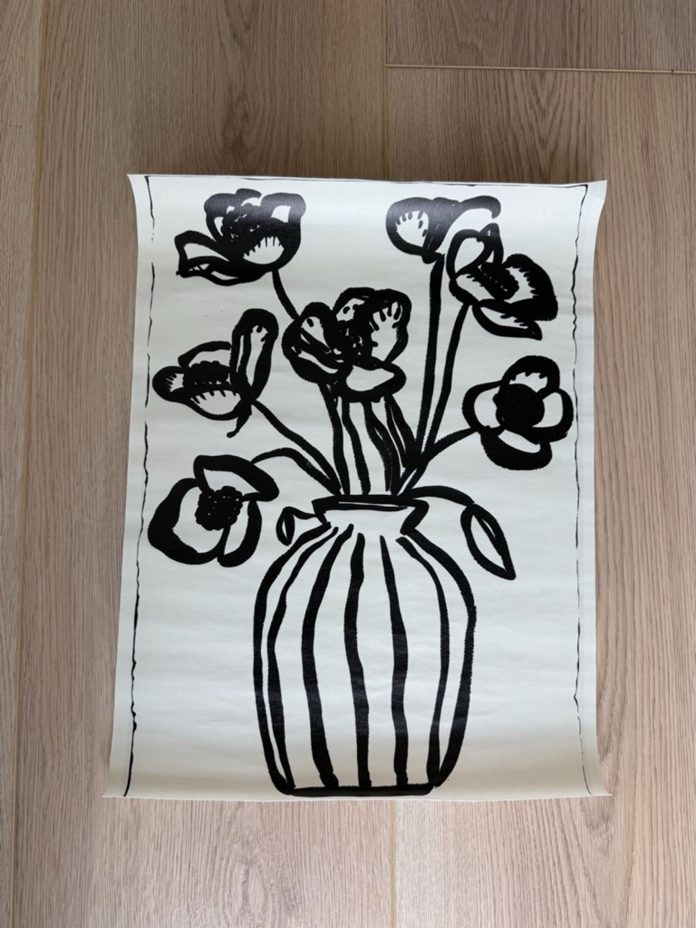Abstract Flowers #3 Canvas Art Print Poster